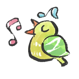 歌う鳥のイラスト
